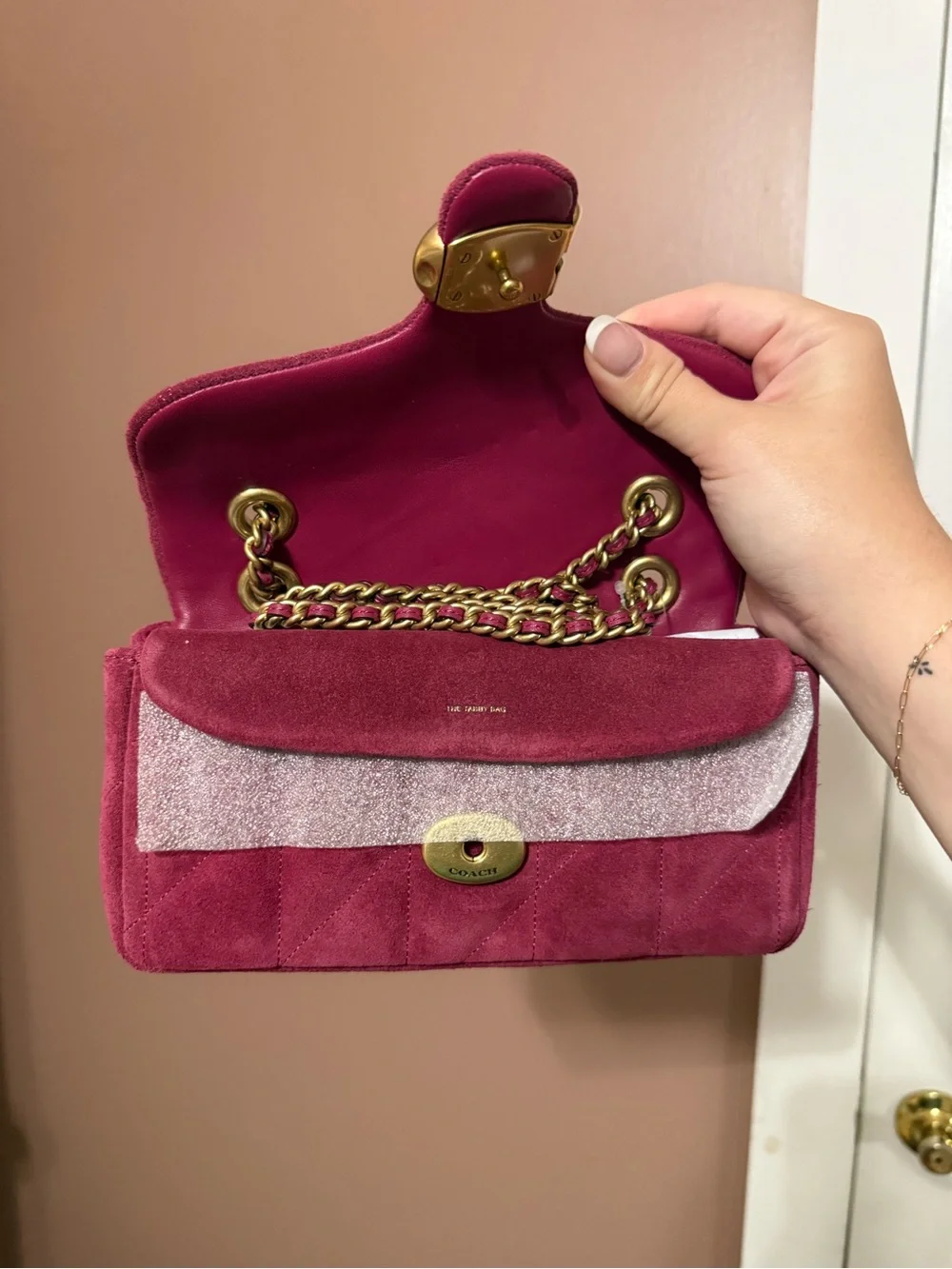 NWT COACH Tabby 20 in Dark Fuchsia